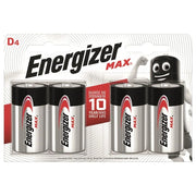Energizer® Max Alkaline Battery D x 4 S15276 - S15276