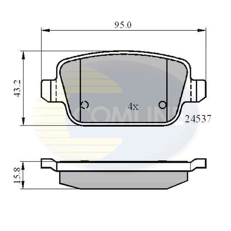 Comline 4 x Rear Brake Pad Set CBP01610