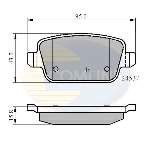 Comline 4 x Rear Brake Pad Set CBP01610