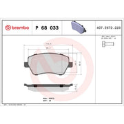 Brembo 4 x Front Brake Pad Set P68033X