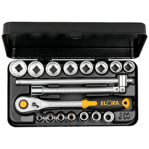 Elora Socket Set 3/8" Sq. Dr. 18 Piece