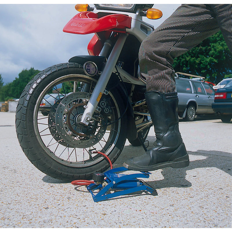 Draper Double Cylinder Foot Pump with Pressure Gauge 1.69kg