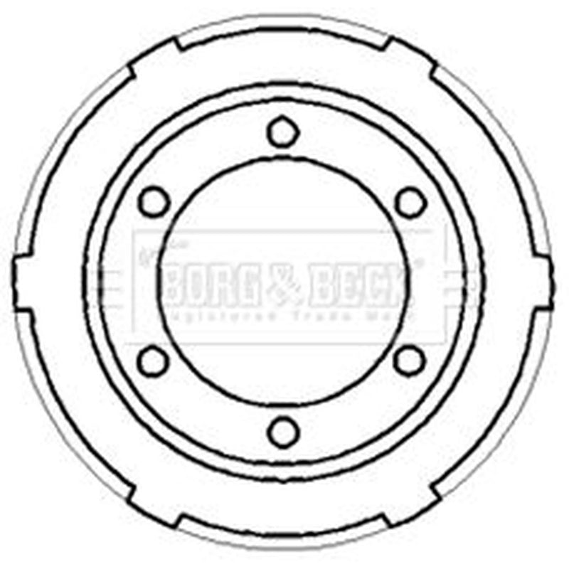 Borg & Beck Brake Drum Assembly Rear BBR7187