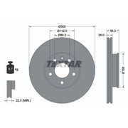 Textar 2 x Vented Front Brake Discs 92109803
