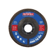 Faithfull Zirconia Abrasive Jumbo Flap Disc 115 x 22mm 80 Grit - FAIFD11580Z