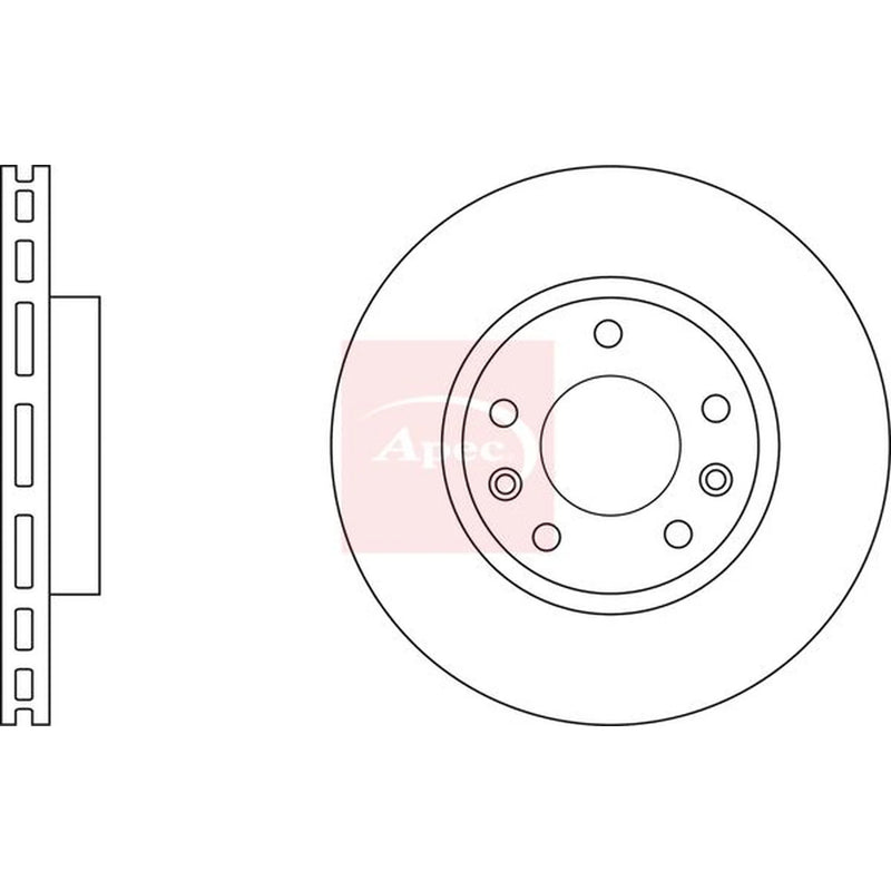 Apec 2 x Vented Front Brake Discs DSK3081