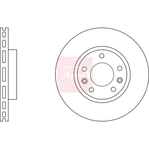 Apec 2 x Vented Front Brake Discs DSK3081