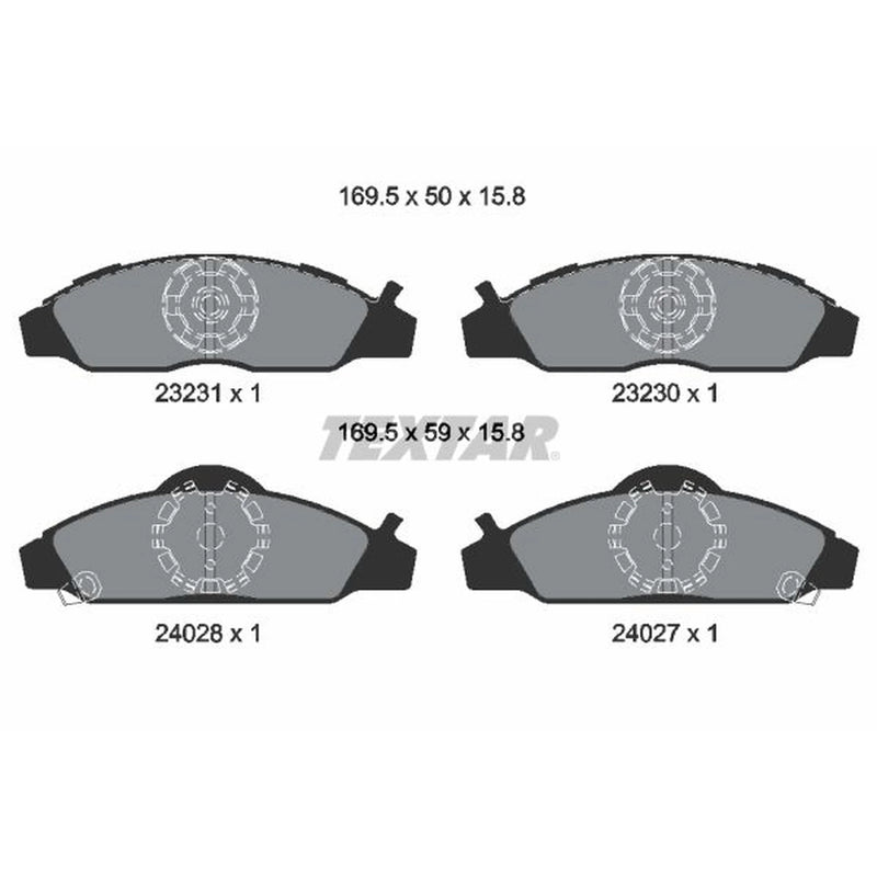Textar Front Brake Pad Set 2323101