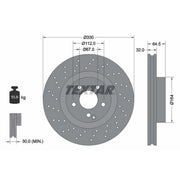 Textar 2 x Perforated Brake Discs 92120207