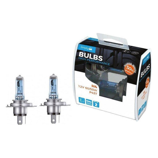 2x H4 Car Headlamp Upgrade Bulb 50% Brighter Headlight Simply  - Town Parts