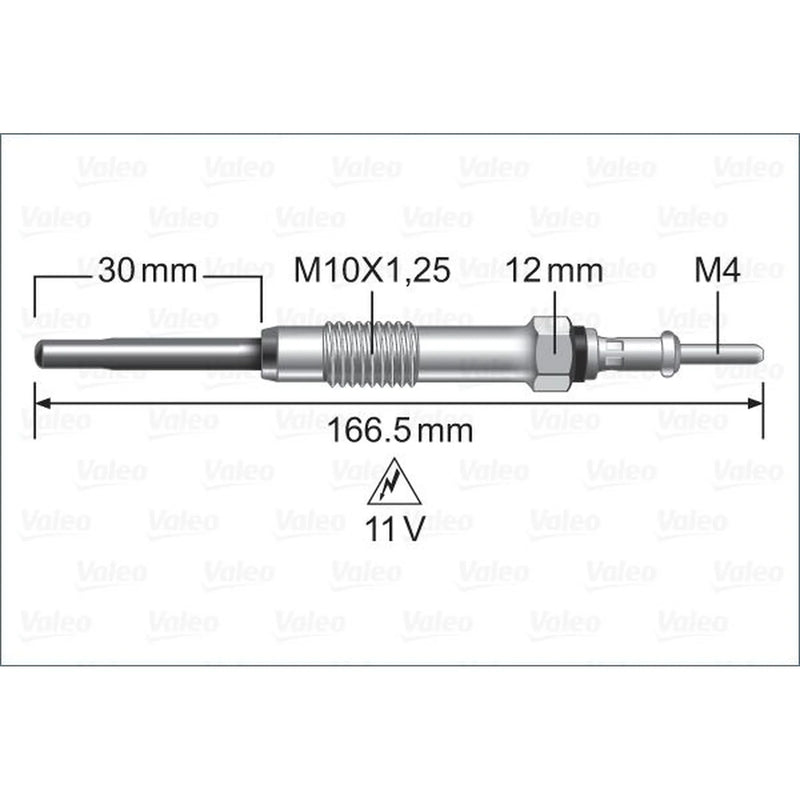 Valeo Diesel Engine Glow Plug 345230