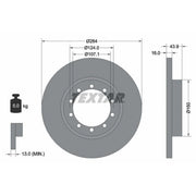 Textar 2 x Solid Rear Brake Discs 93242500