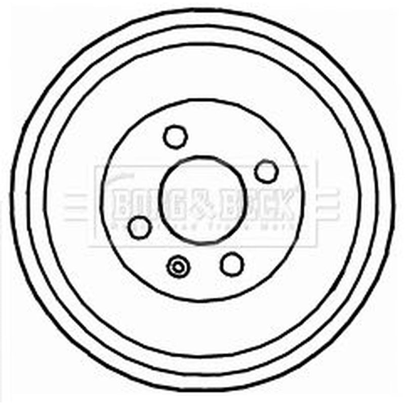 Borg & Beck Brake Drum Assembly Rear BBR7121