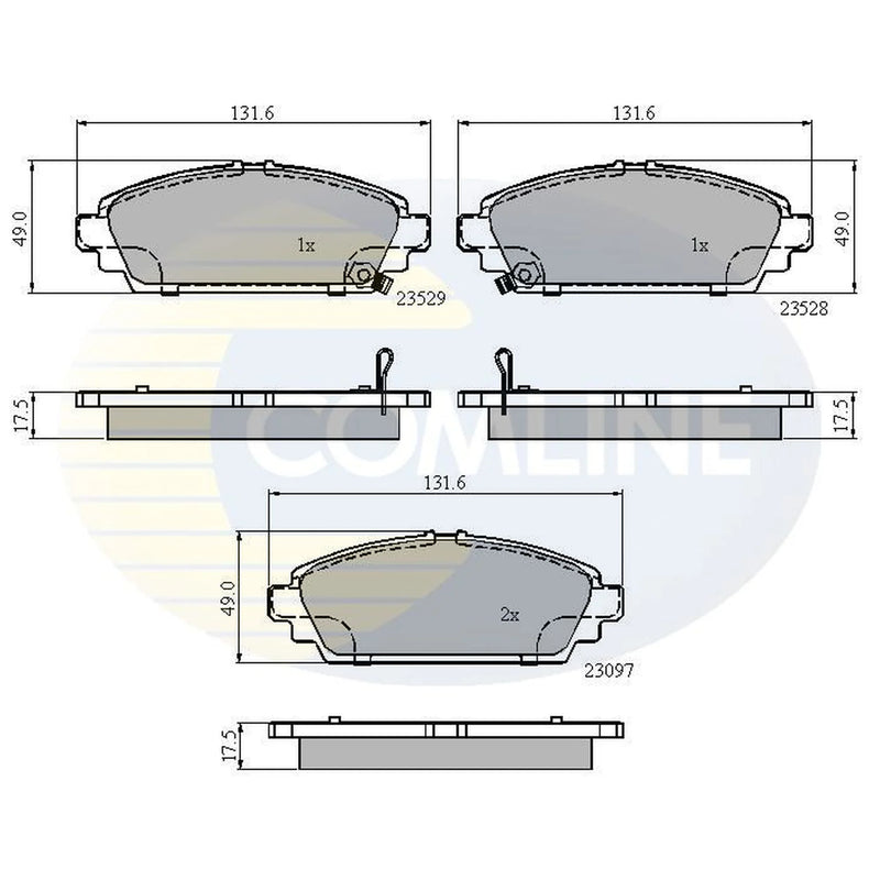 Comline 4 x Front Brake Pad Set CBP3943