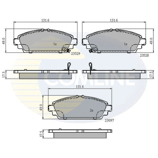 Comline 4 x Front Brake Pad Set CBP3943