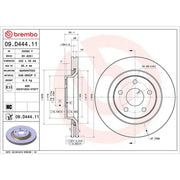 Brembo 2 x Front Brake Discs 09.D444.11