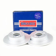 Borg & Beck 2 x Solid Rear Brake Discs BBD4299