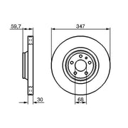 Bosch 2 x Vented Front Brake Discs 0 986 479 260