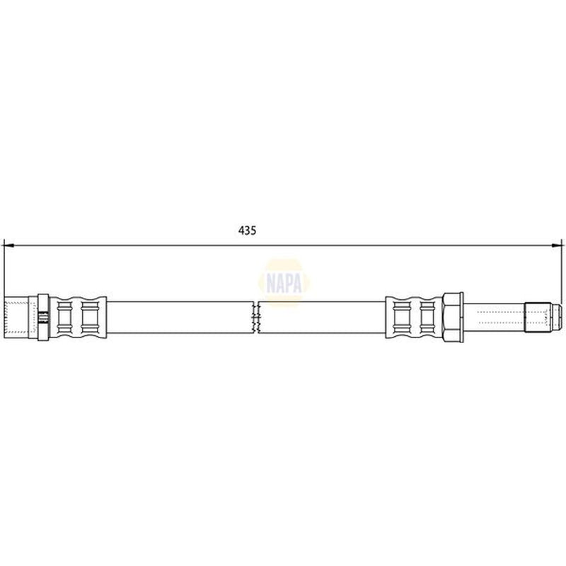NAPA Brake Hydraulic Hose Line Front NBH1049