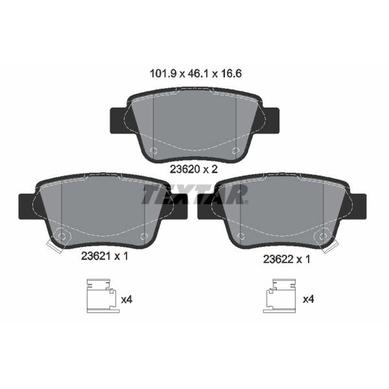 Textar Rear Brake Pad Set 2362002