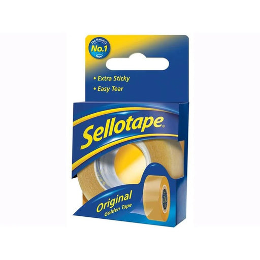 Sellotape Original Golden Sticky Tape - 1 Roll 18mm x 66m - 2928295