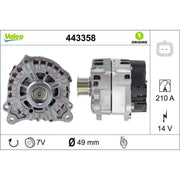 Valeo Car Alternator 12V 443358