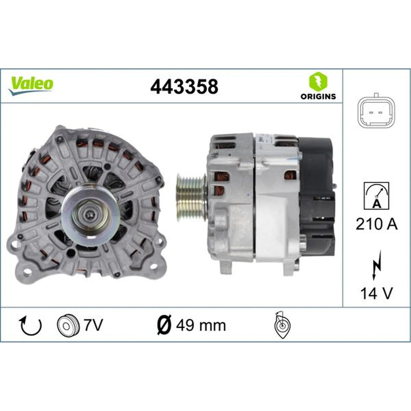 Valeo Car Alternator 12V 443358