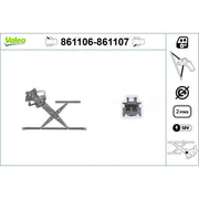 Valeo Electric Window Regulator Lifter Left Rear 861106