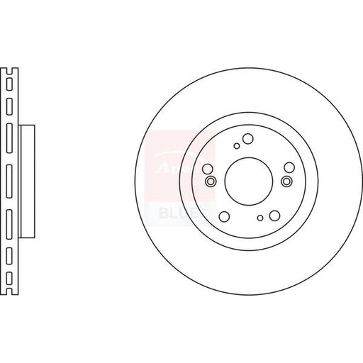Apec 2 x Vented Front Brake Discs SDK6242