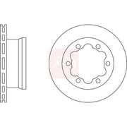 Apec 2 x Vented Rear Brake Discs DSK2044