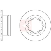 Apec 2 x Vented Rear Brake Discs DSK2044