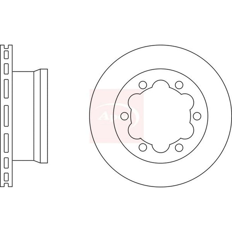 Apec 2 x Vented Rear Brake Discs DSK2044