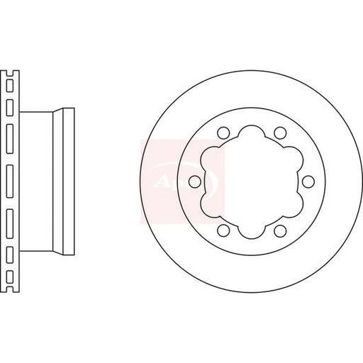 Apec 2 x Vented Rear Brake Discs DSK2044