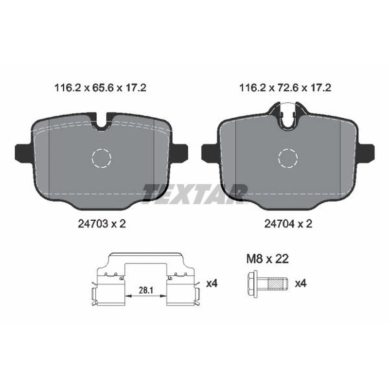 Textar Rear Brake Pad Set 2470303