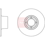 Apec 2 x Solid Front Brake Discs DSK239