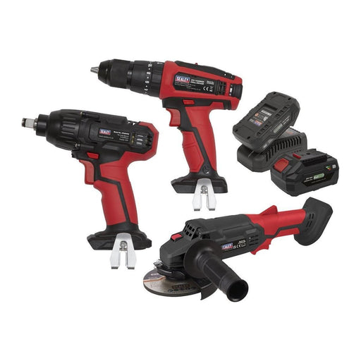 Sealey 3 Tool Cordless Combo Kit 20V SV20 Series CP20VCOMBO1 Sealey  - Town Parts