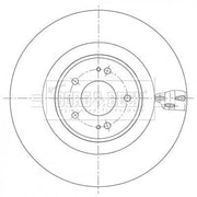 Borg & Beck 2 x Vented Front Brake Discs BBD6100S