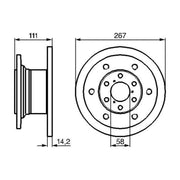Bosch 2 x Solid Front Brake Discs 0 986 478 742