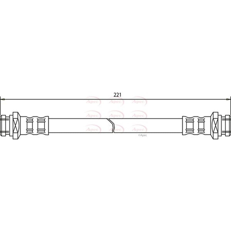 Apec Brake Hydraulic Hose Line Front HOS3440