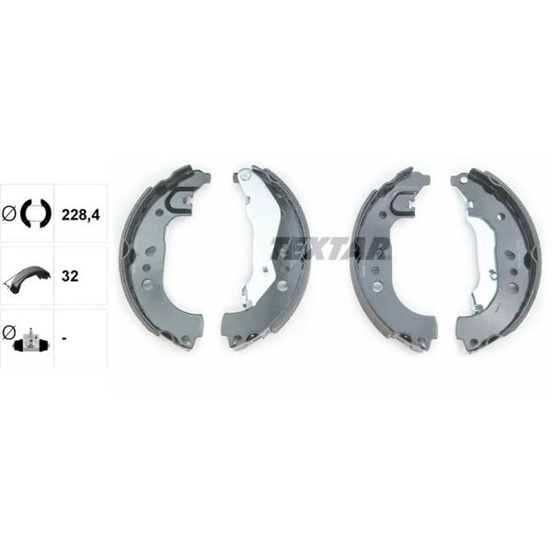 Textar Brake Shoe Set Axle Kit 91080100