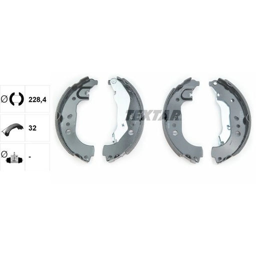 Textar Brake Shoe Set Axle Kit 91080100