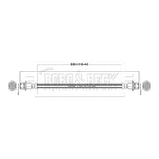 Borg & Beck Brake Hydraulic Hose Line Rear Right BBH9042