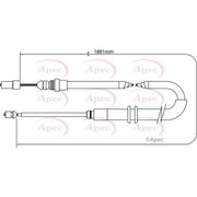 Apec Handbrake Cable Left Rear CAB1382