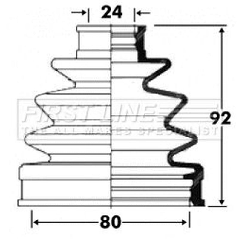 First Line Drive Shaft Bellow Kit Front Left FCB2837