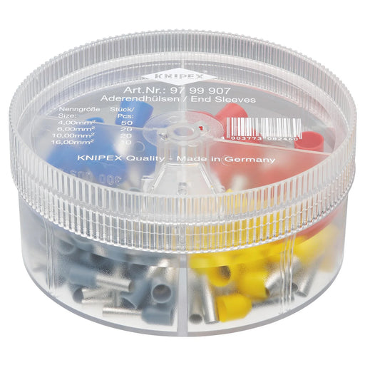 KNIPEX Assortment Box 100 Insulated Wire Ferrules 4mm²-16mm²