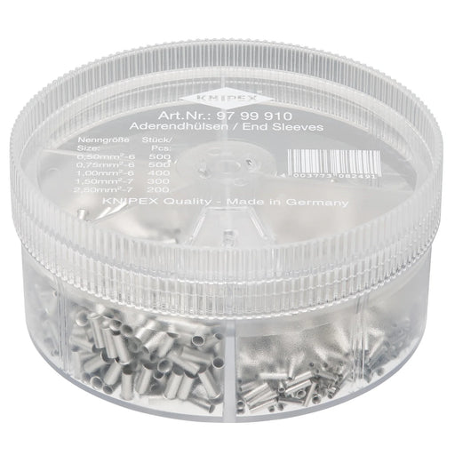 KNIPEX Assortment Box 97 99 910 with 1900 Non-Insulated Wire Ferrules