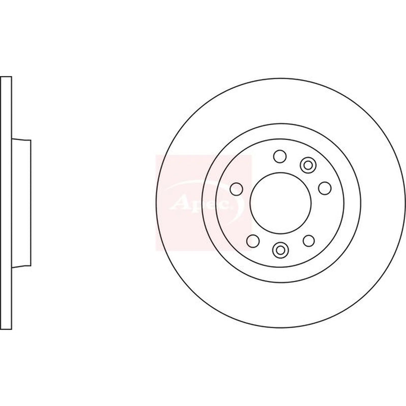Apec 2 x Solid Rear Brake Discs DSK2719