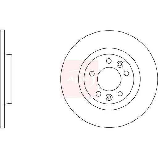 Apec 2 x Solid Rear Brake Discs DSK2719