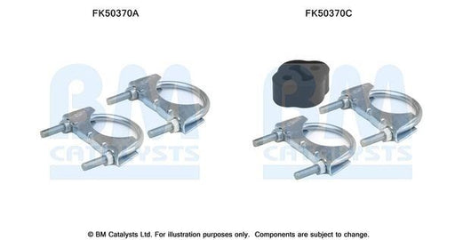 BM Catalysts FK50370C Exhaust Pipe Mounting Fitting Kit Installation Fits BMW X5 BM - Town Parts