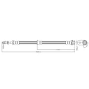 Juratek Brake Hydraulic Hose Line Rear Right JBH1638R